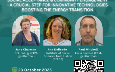 CRM-geothermal & CEEGS Webinar: Social acceptance for innovative technologies in the energy transition